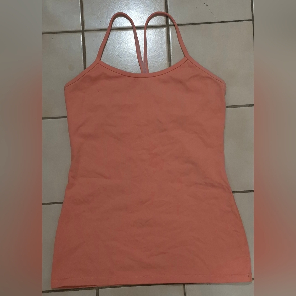 Lululemon Power Y Tank Luon Light – Pop Orange (8)